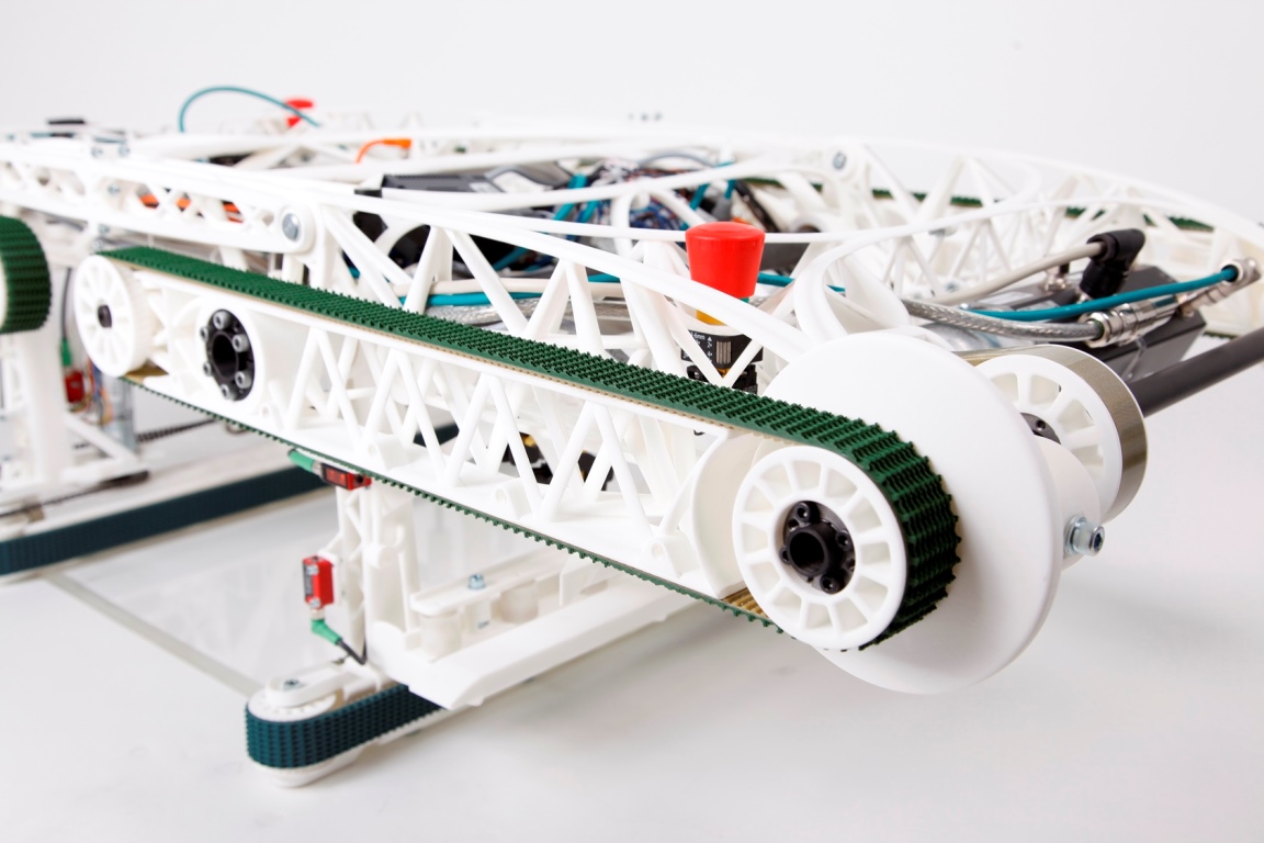 Nahaufnahme 3D Druck RackRacer im Kontext von Logistik 4.0