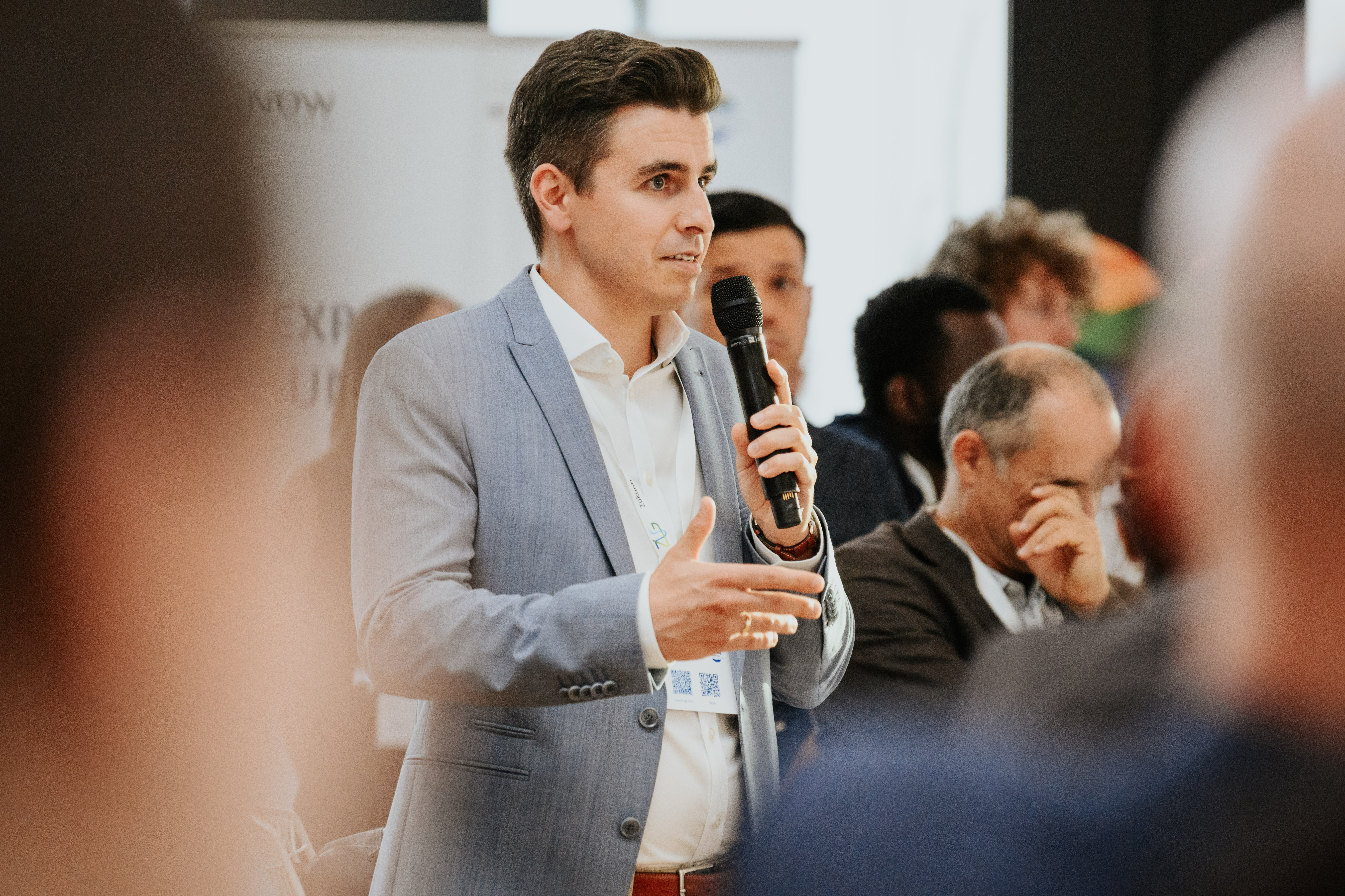 Roman Koller spricht bei der Veranstaltung Exportinitiative Umweltschutz