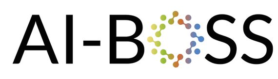 Logo der KI-Software AI-BOSS zur KI Bestandsoptimierung in Industrie und Logistik. Das KI Tool unterstützt Unternehmen bei der intelligenten Beschaffung und Lagerhaltung, indem es ähnliche Materialien automatisiert clustert und Lagerkosten senkt.