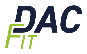 Projektlogo DACFIT, ein Projekt zur Einführung der Digitalen Automatischen Kupplung. Das Projekt möchte die Digitalisierung des Güterverkehrs unterstützen.