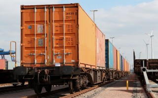 Container im Schienengüterverkehr