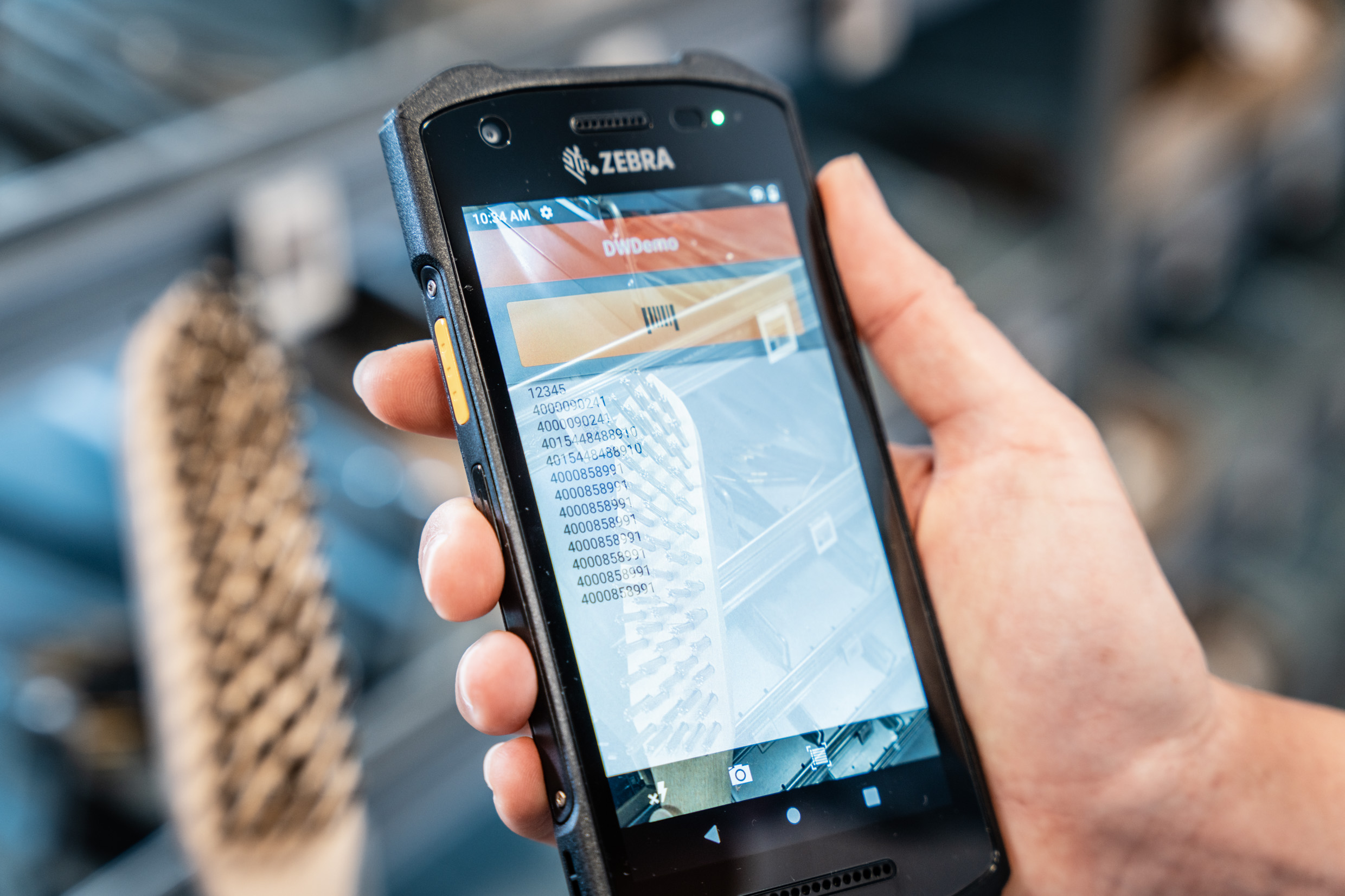 Ein Bildschirm, auf de, eine Pick by Vision Technologie genutzt wird