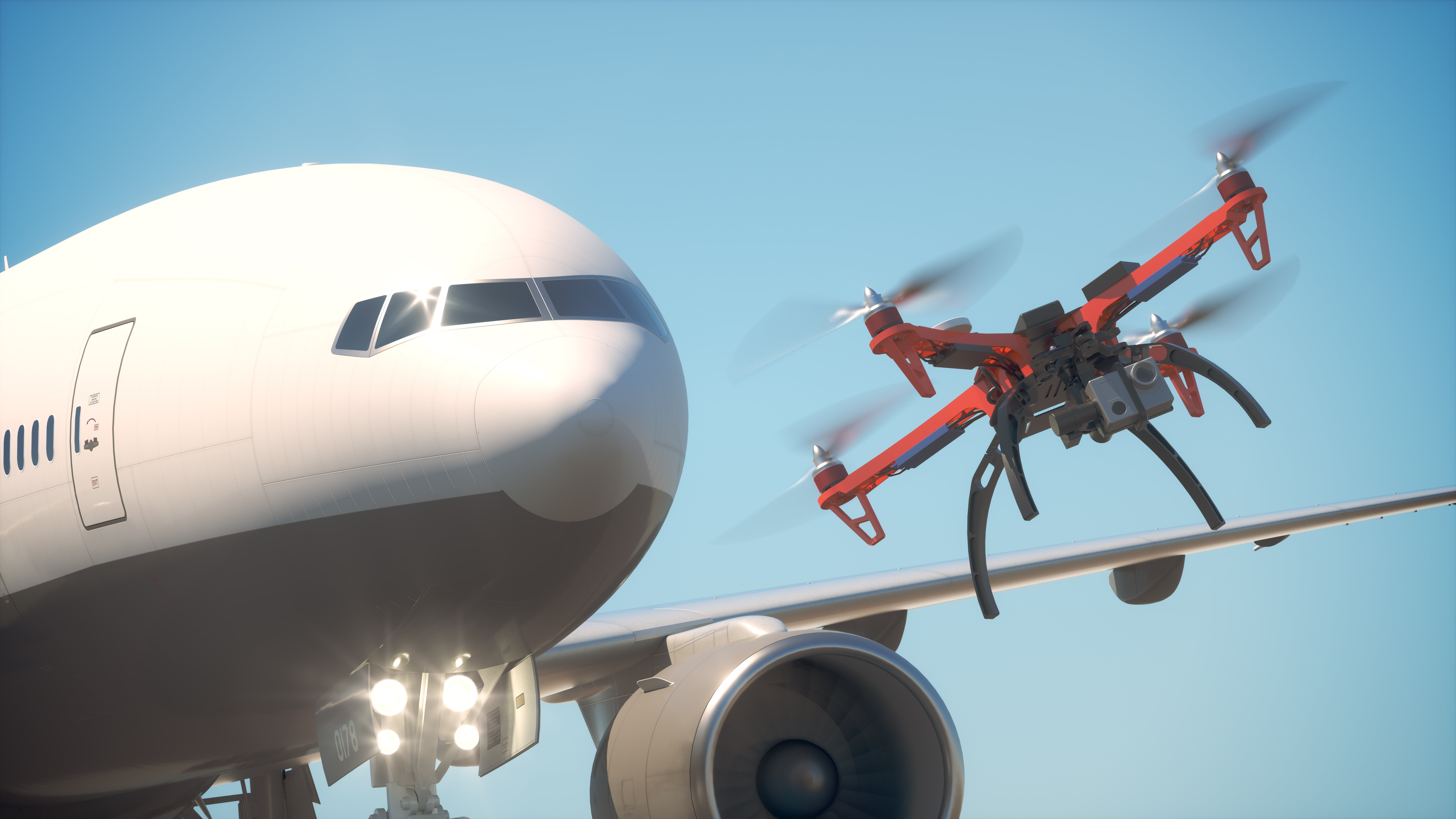 Airport drones to support the de-/anti-icing of aircrafts on ground