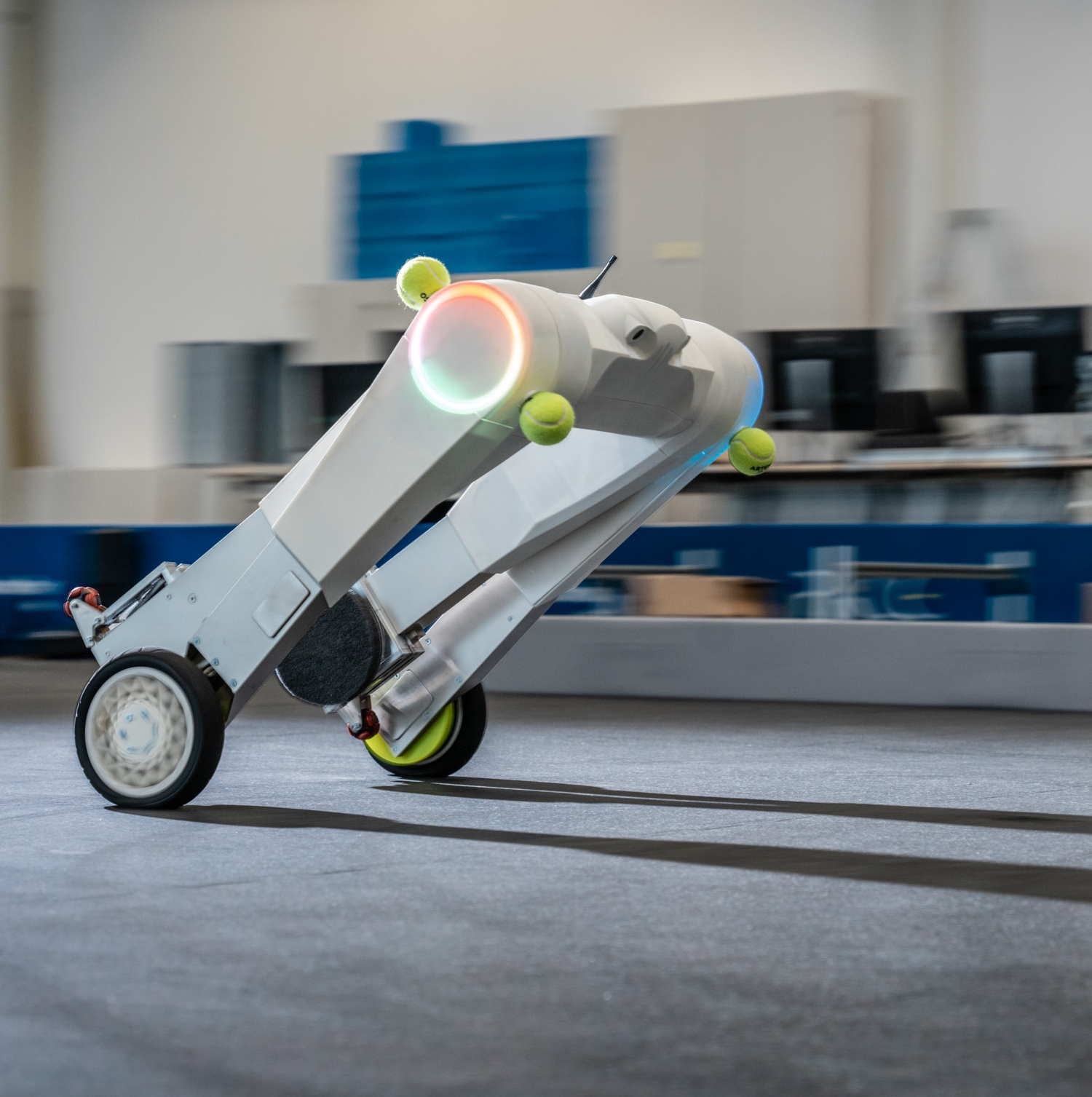 The transport robot evoBOT at full speed